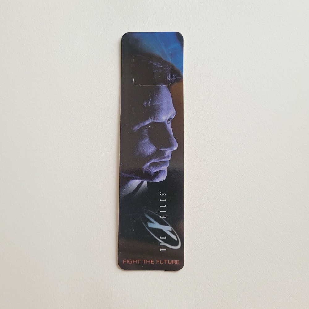 Vintage 90s Fox Mulder X-Files Tab Bookmark Y2K/1998 Scifi Tv Show XKT-98039GABF